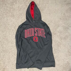 NCAA Ohio State Gray and Red Hoodie